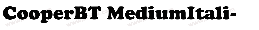 CooperBT MediumItali字体转换